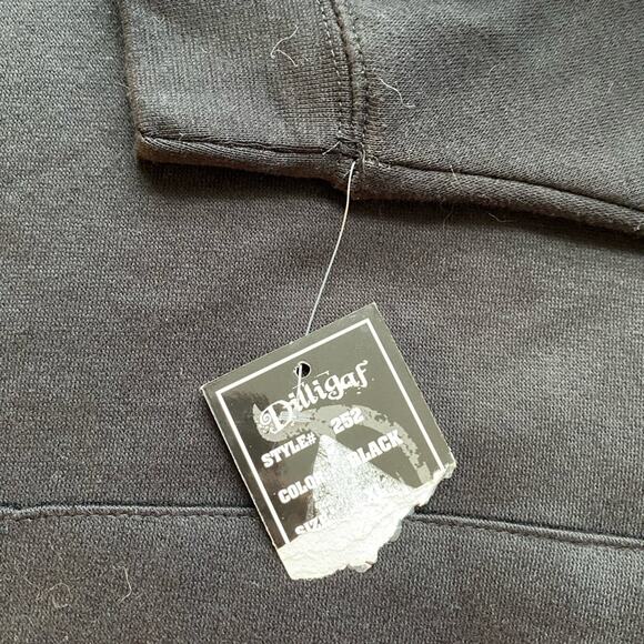 NWT Dilligaf By Bohoica Bill Men’s Hoodie Sweatshirt Size X-Large Color Black - Picture 3 of 6